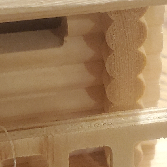 Woodpile Log Cabin Style Wooden Birdhouse Bird wood 0321 - Picture 5 of 9